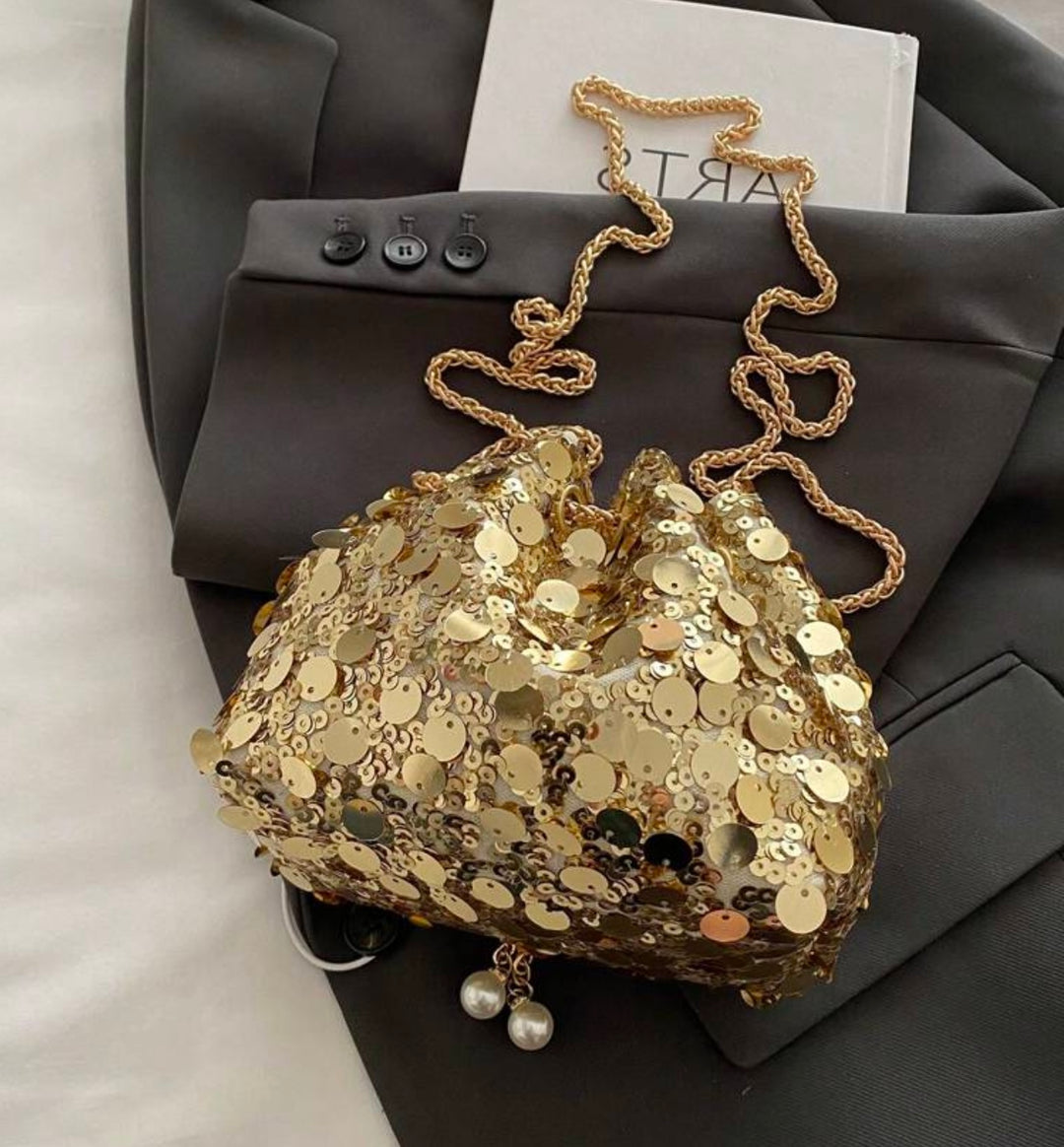 Patsy Gold Disc Bag
