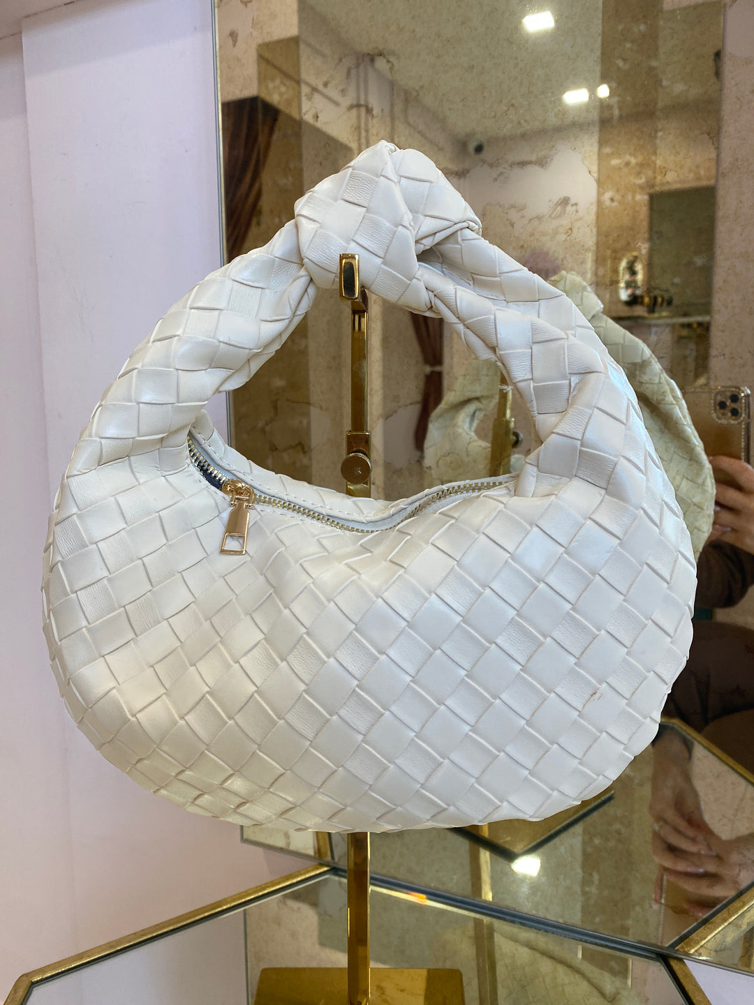 Taylor Cream Woven Bag
