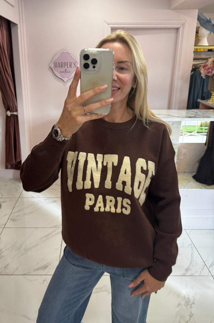 Vintage Chocolate Brown Super Soft Knit Sweater/Jumper