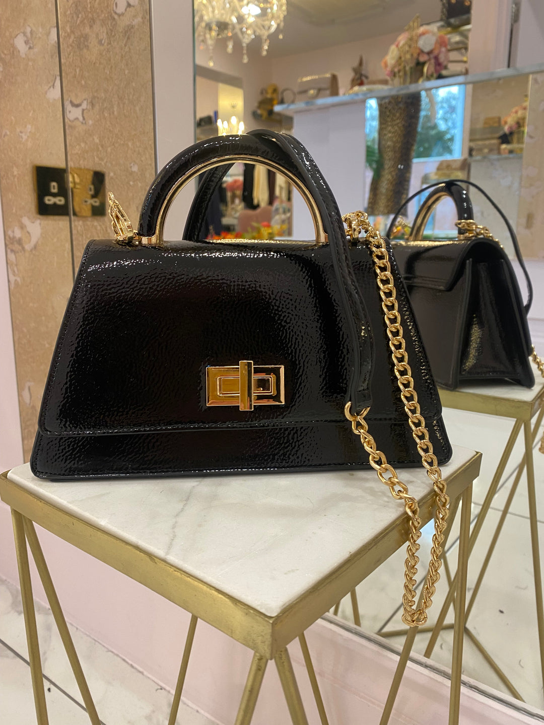 Brea Black & Gold Bag