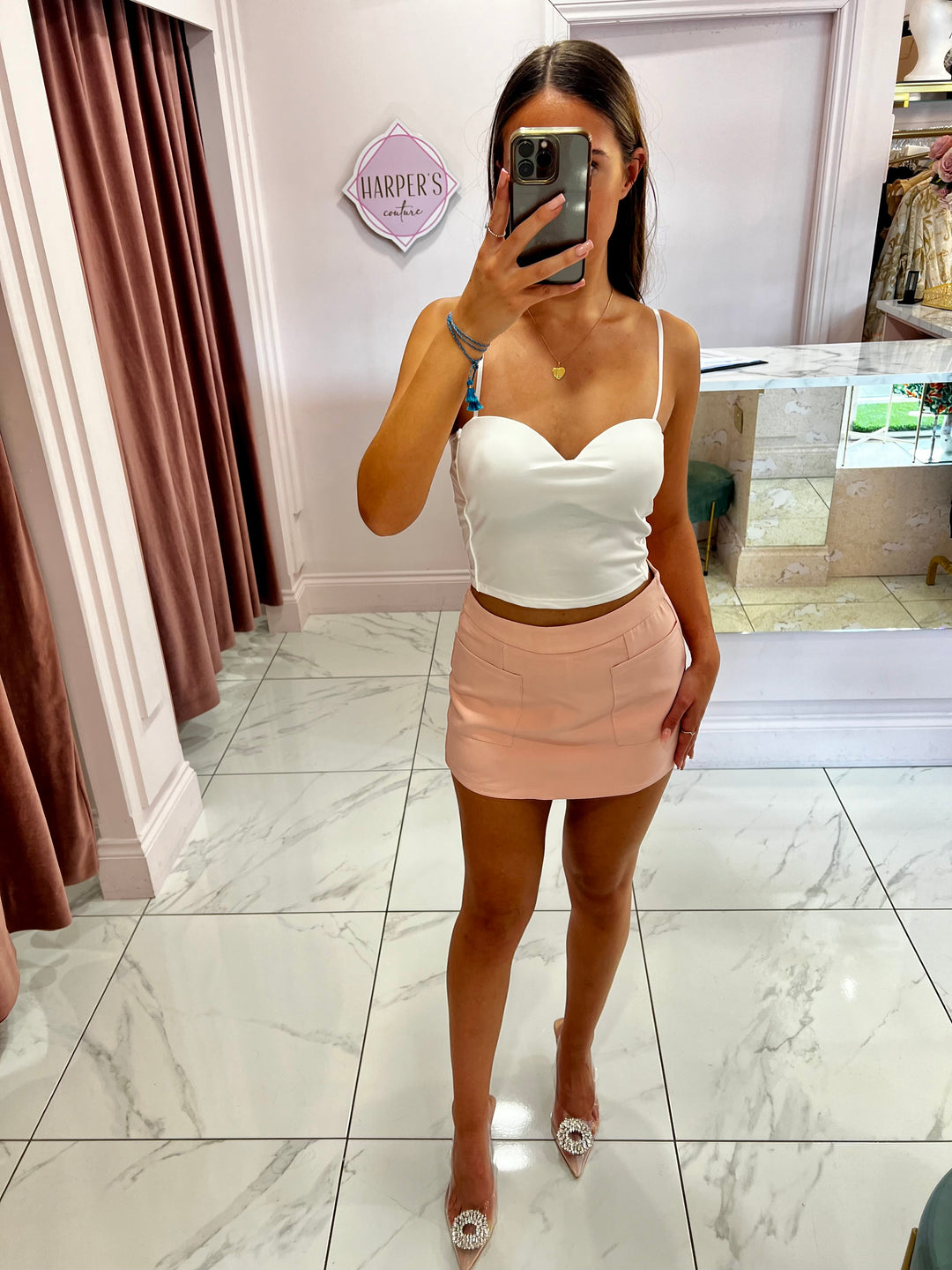 Izzy Blush Pocket Detail Skort