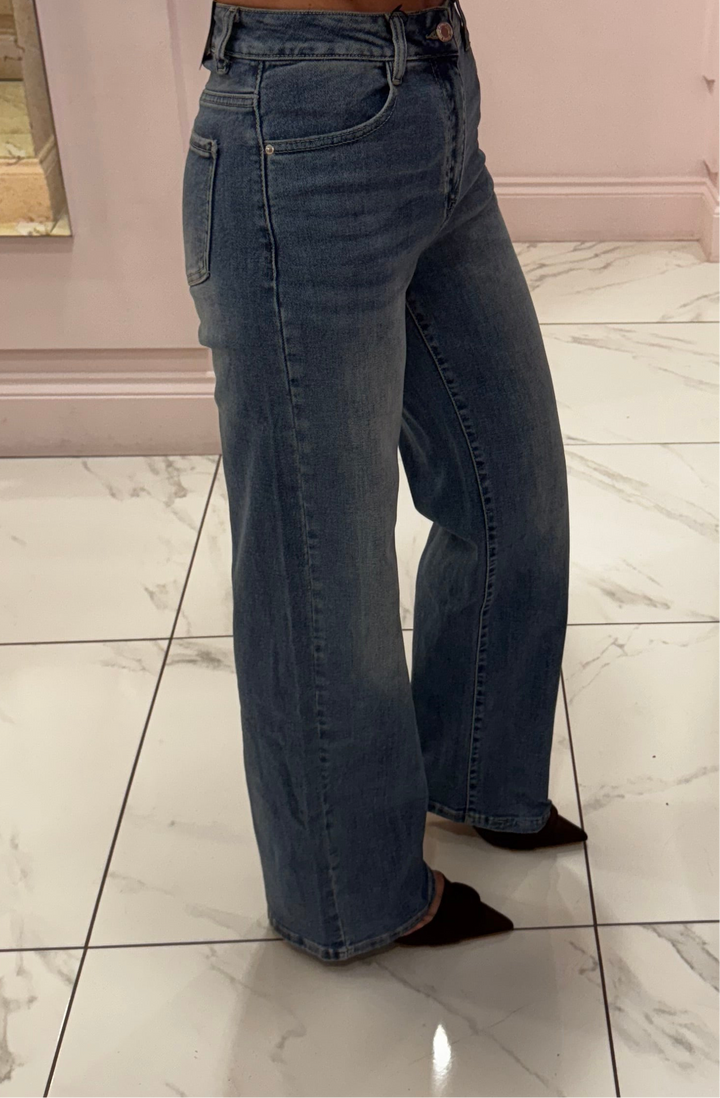 Josie Dad Fit Wide Jeans