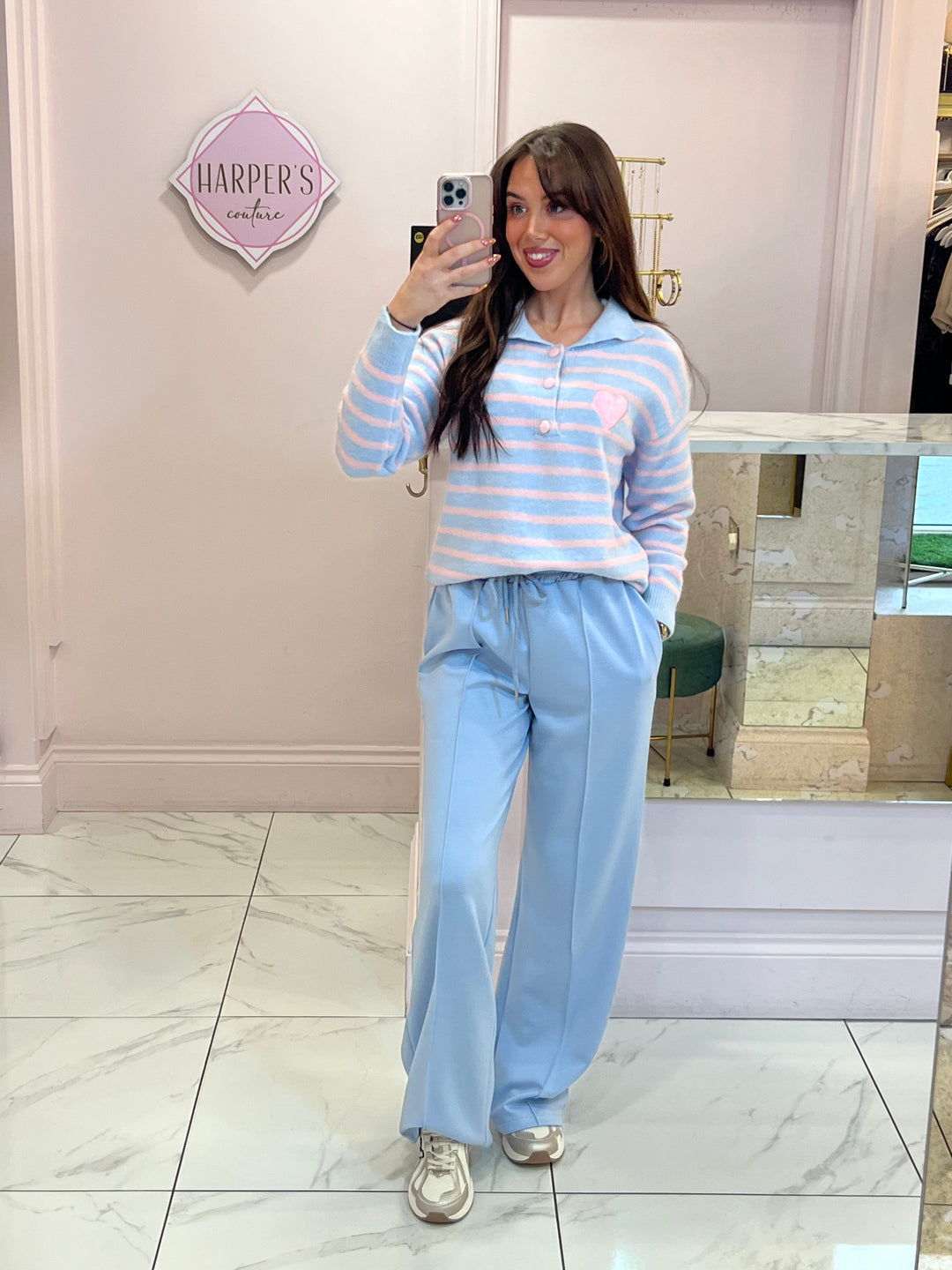 Minnie Striped Heart Jumper