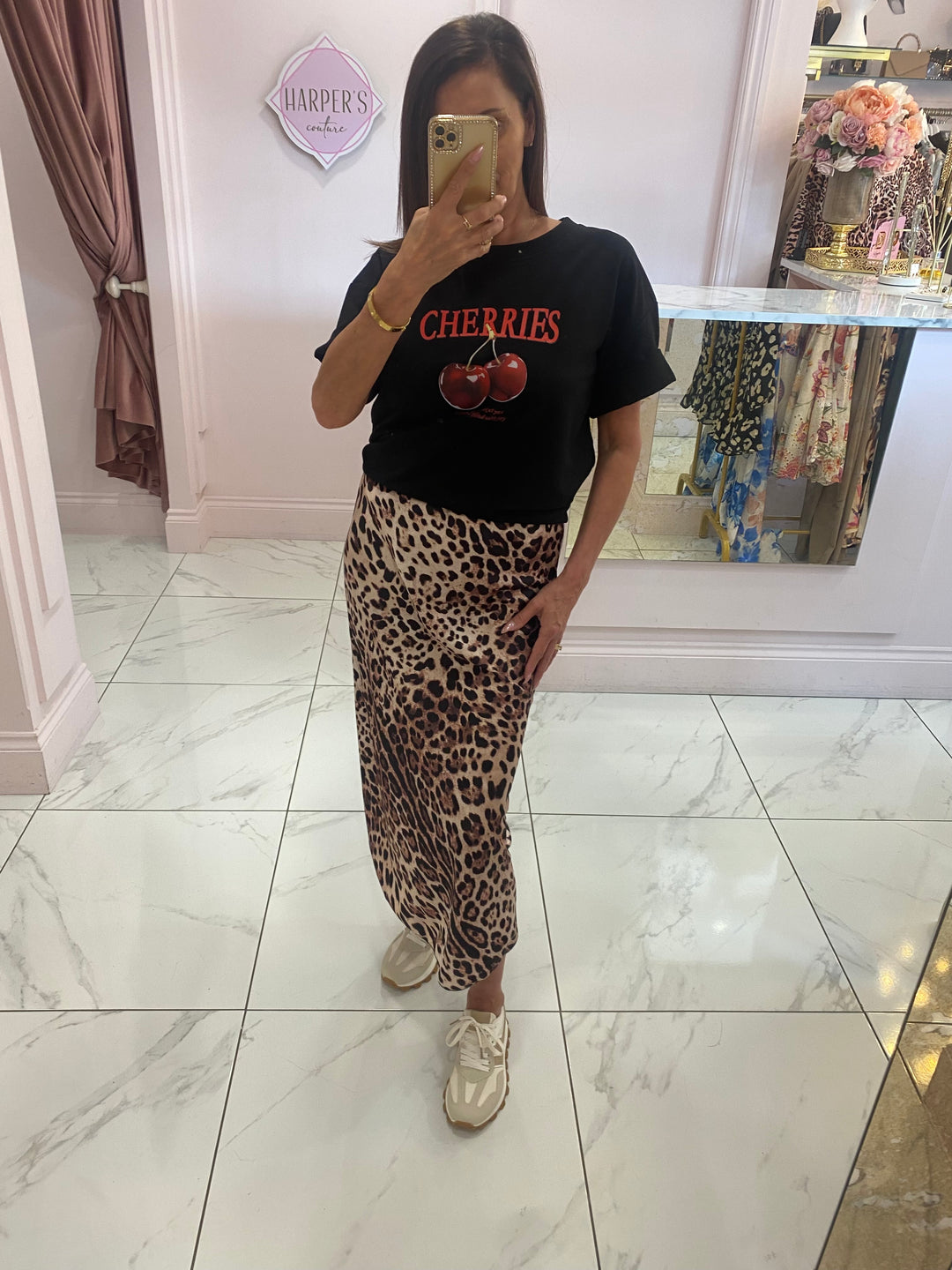 Leonie Leopard Maxi Skirt