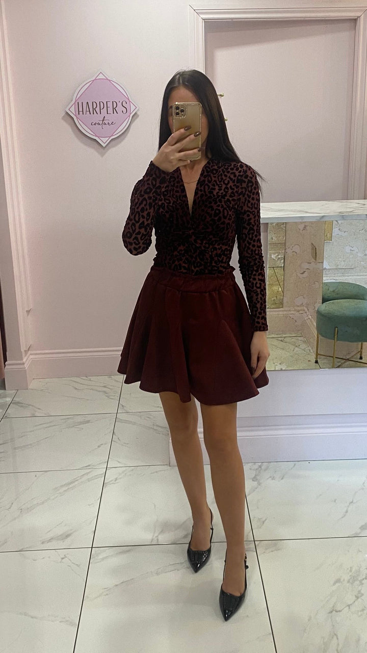 Sophia Faux Suede Mini Skirt