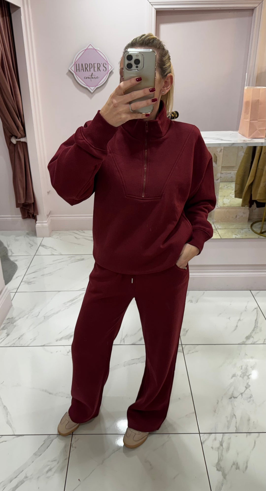 Rome 1/4 Zip Top & Trouser Lounge Set