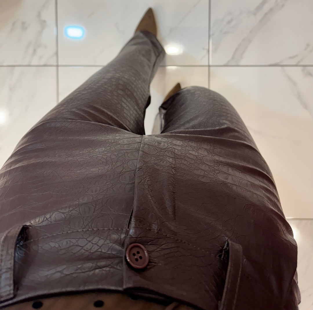 Valentina Faux Leather Wide Leg Trousers