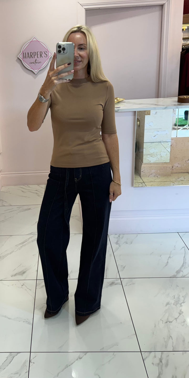 Lillie Round Neck Super Soft Short Sleeve Top