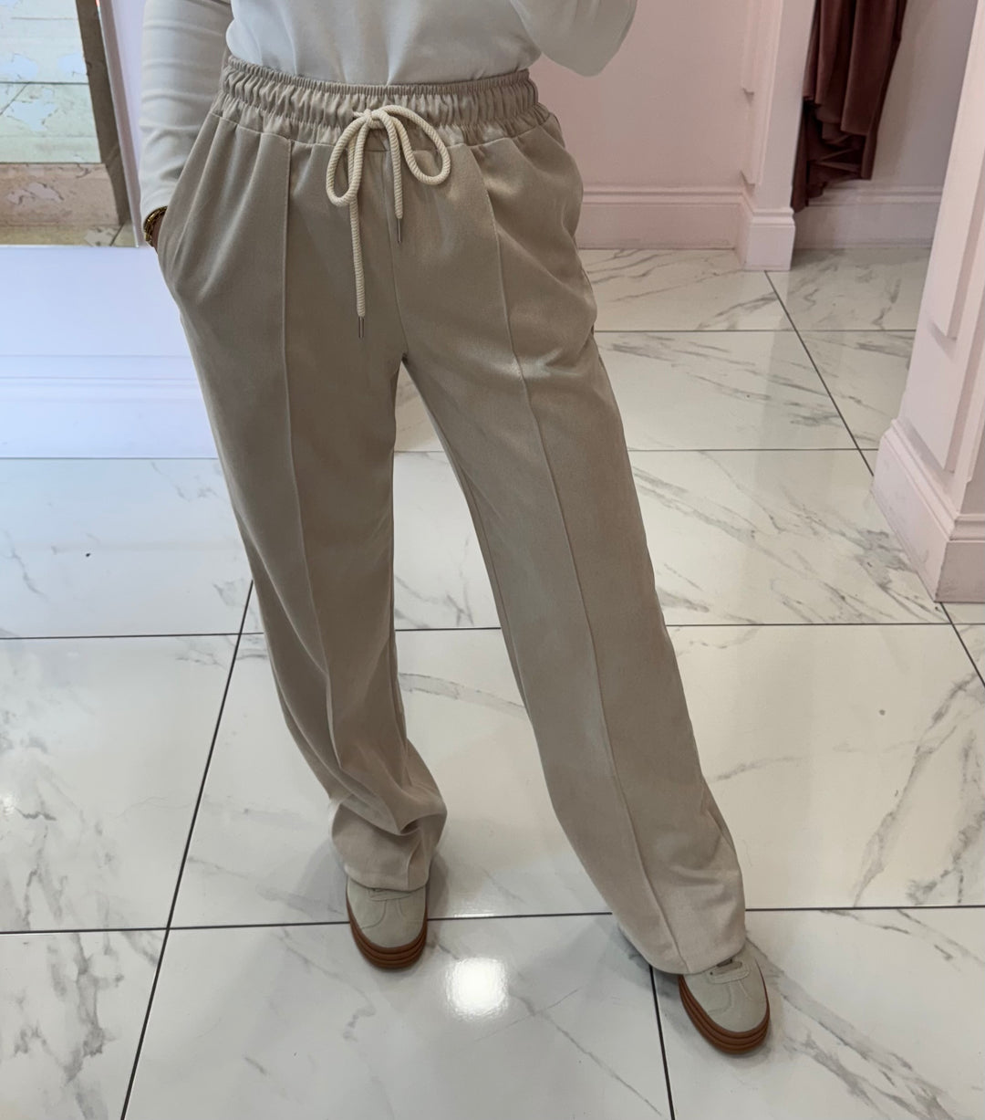 Suede Alex Super Soft Seam Front Trousers