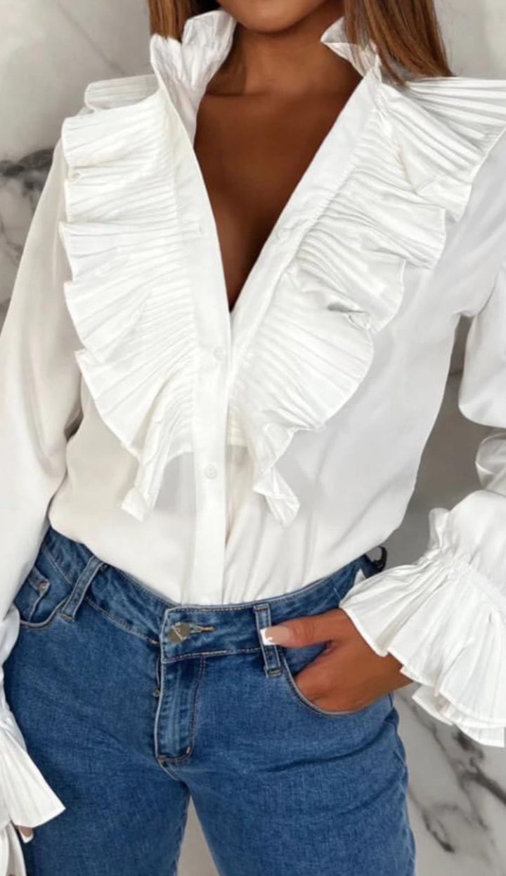 Ella Ruffle Detail Blouse