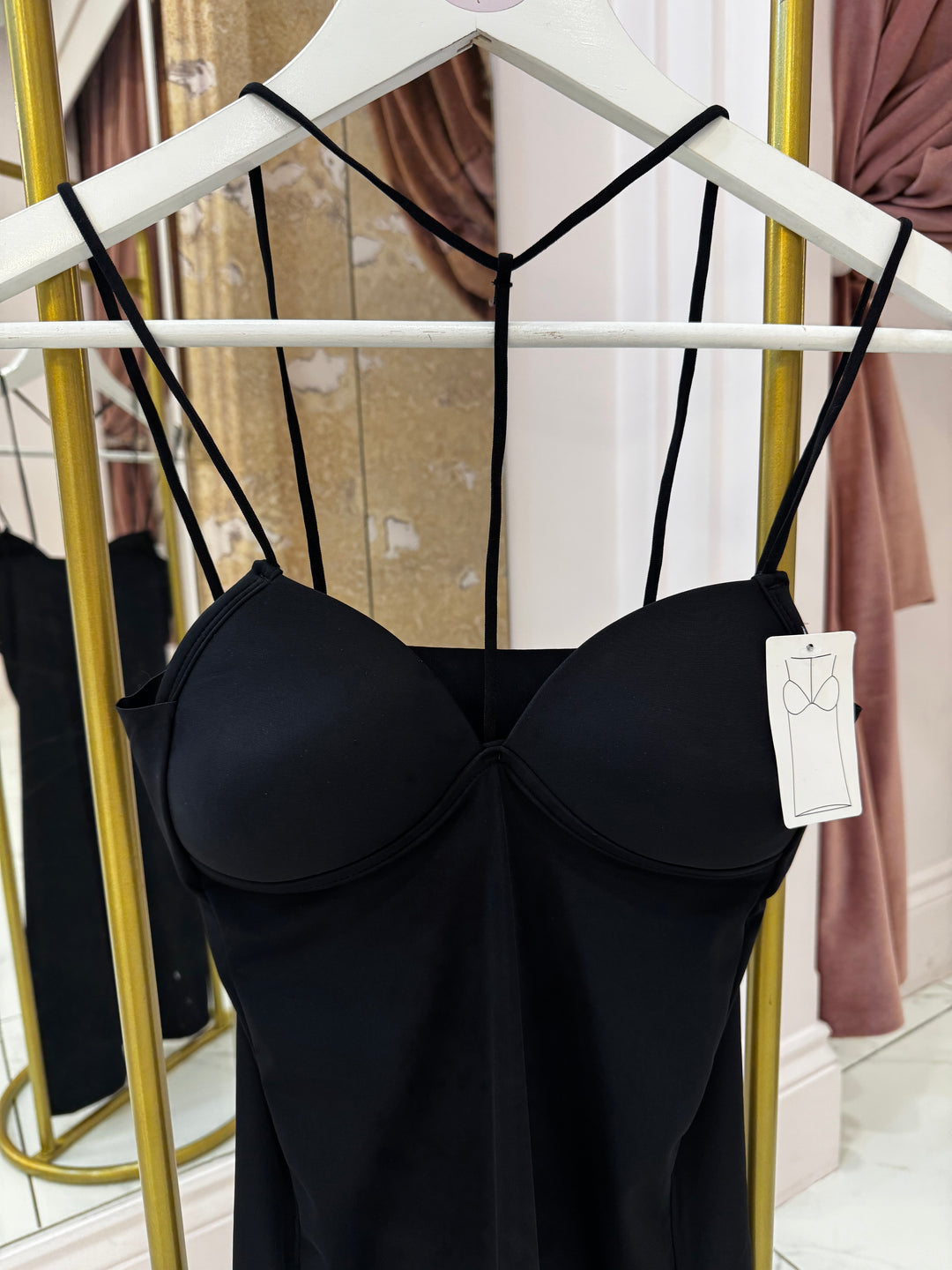 Slinky Shapewear Slip Dress strap detail