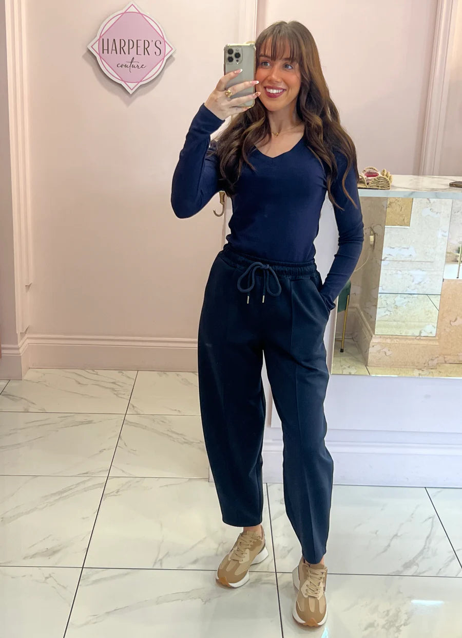 Evie Super Soft Seam Front Tapered Trousers