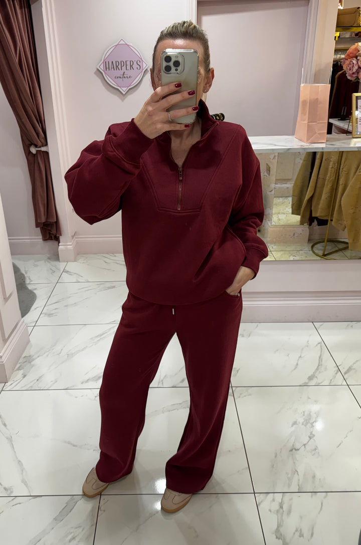 Rome 1/4 Zip Top & Trouser Lounge Set