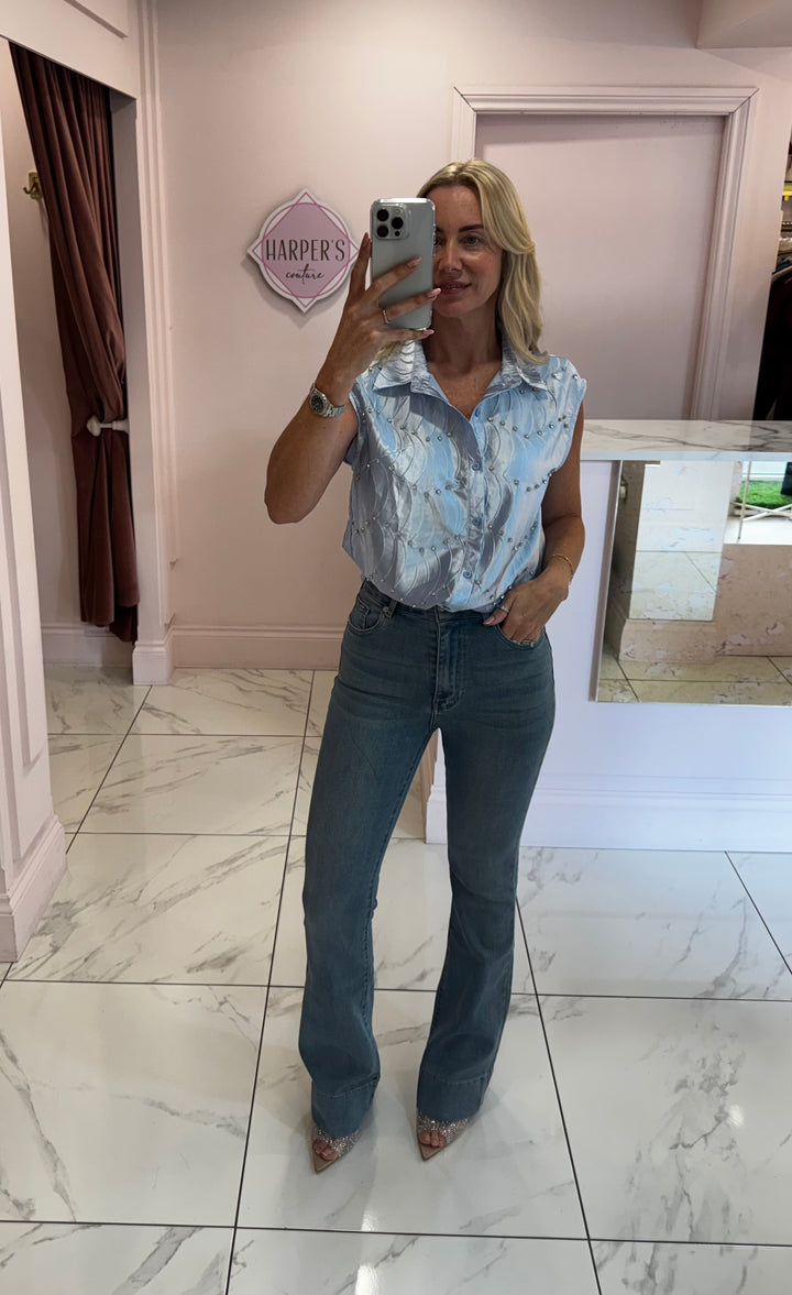 Stell Diamanté Detail Shirt