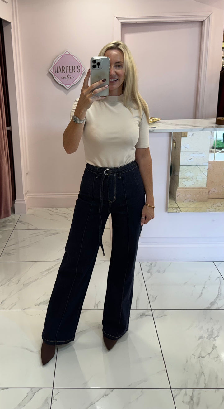 Lillie Round Neck Super Soft Short Sleeve Top