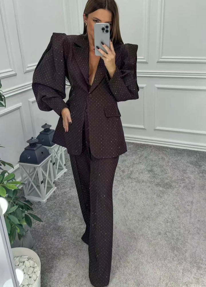 Blair Diamanté encrusted Suit - Oversized Blazer & Trouser Co Ord Set