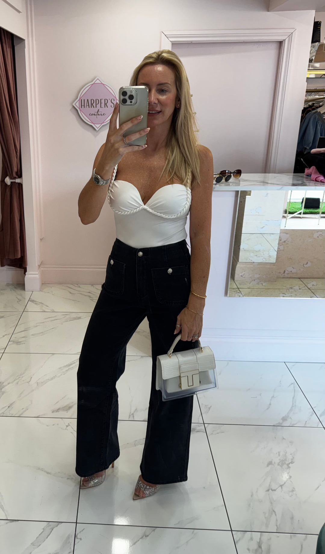 Celeste Wide Leg Denim Jeans