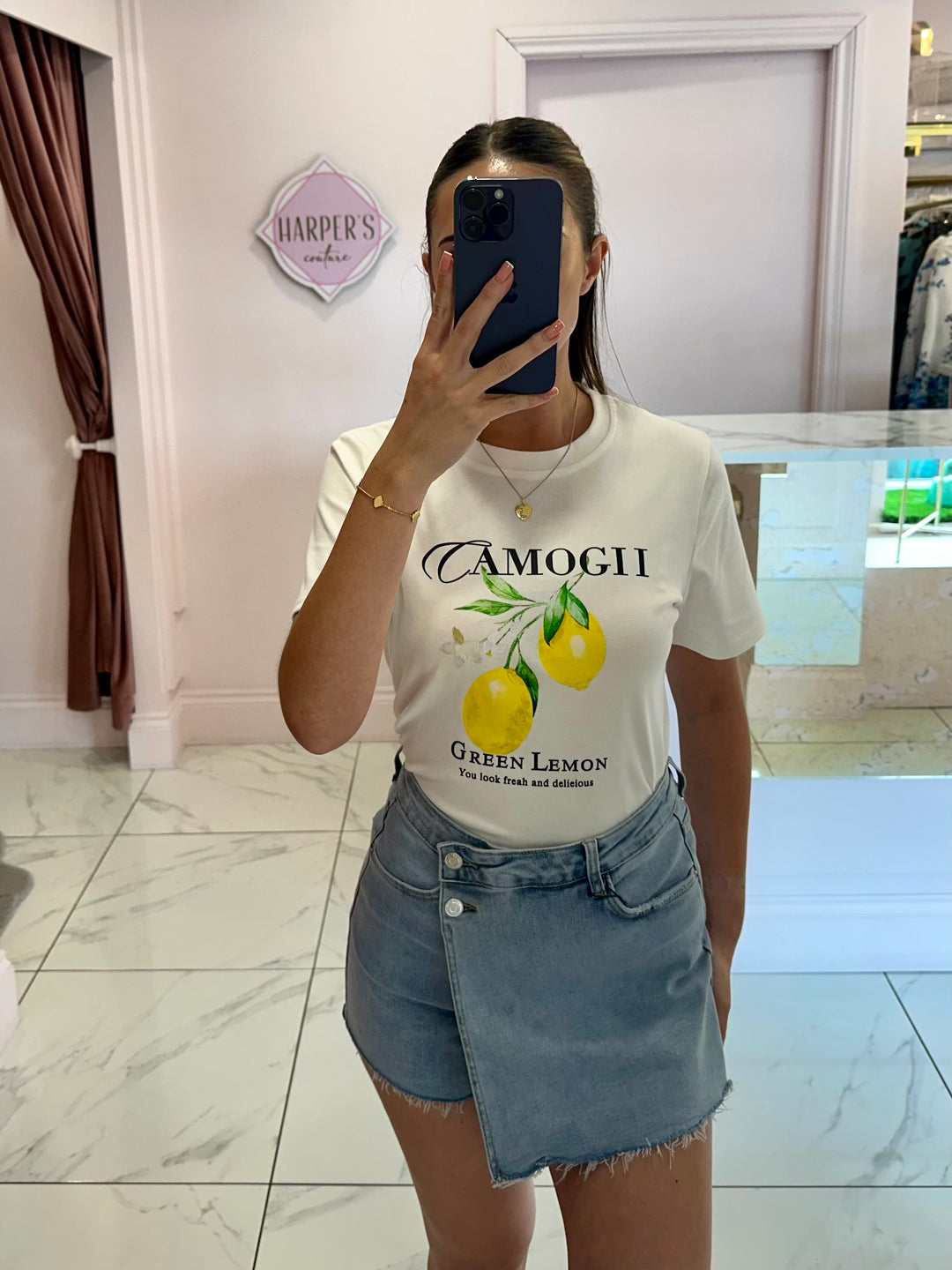 Georgie Denim Front Button detail Skort