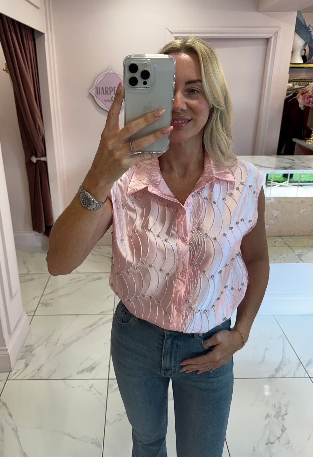 Stell Diamanté Detail Shirt