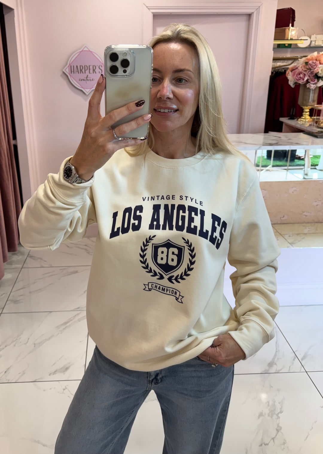 Los Angeles Cream Sweater/Jumper