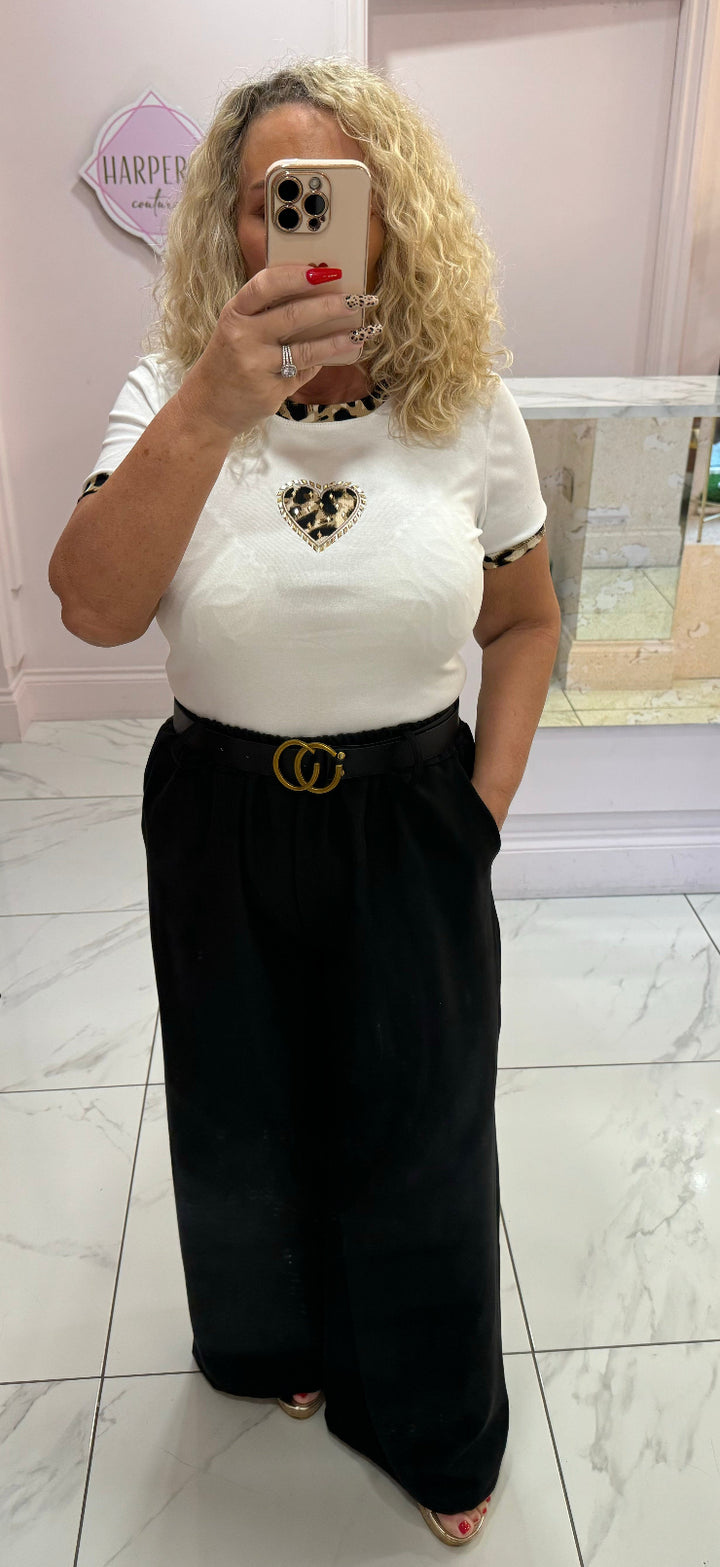 Janine Wide Leg Belted Trousers