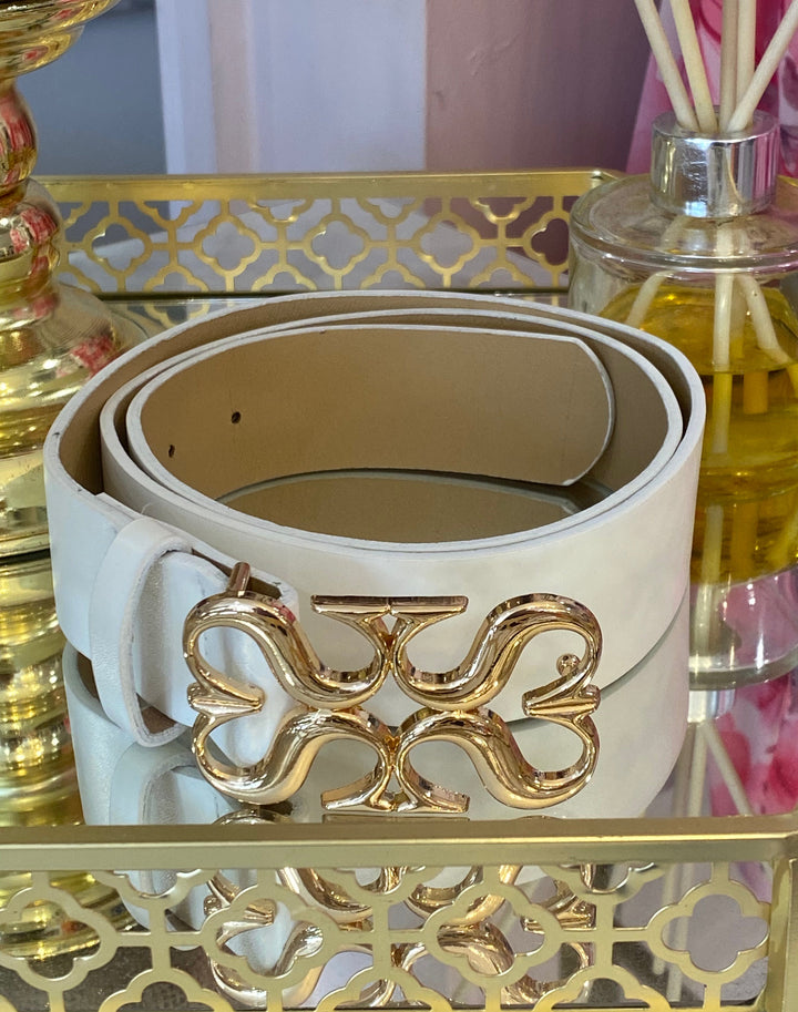 Belt With Gold Buckle Detail