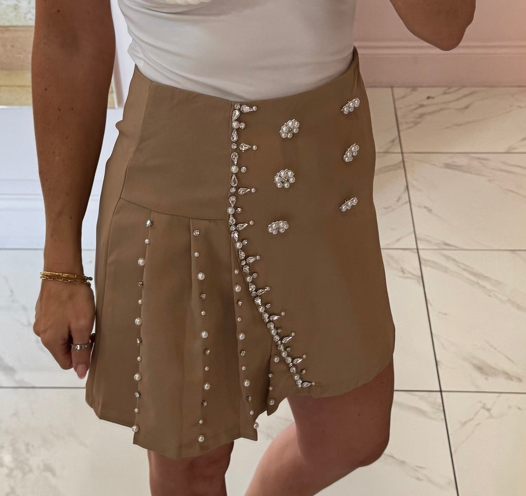 Penny Pearl & Diamanté Detail Skort