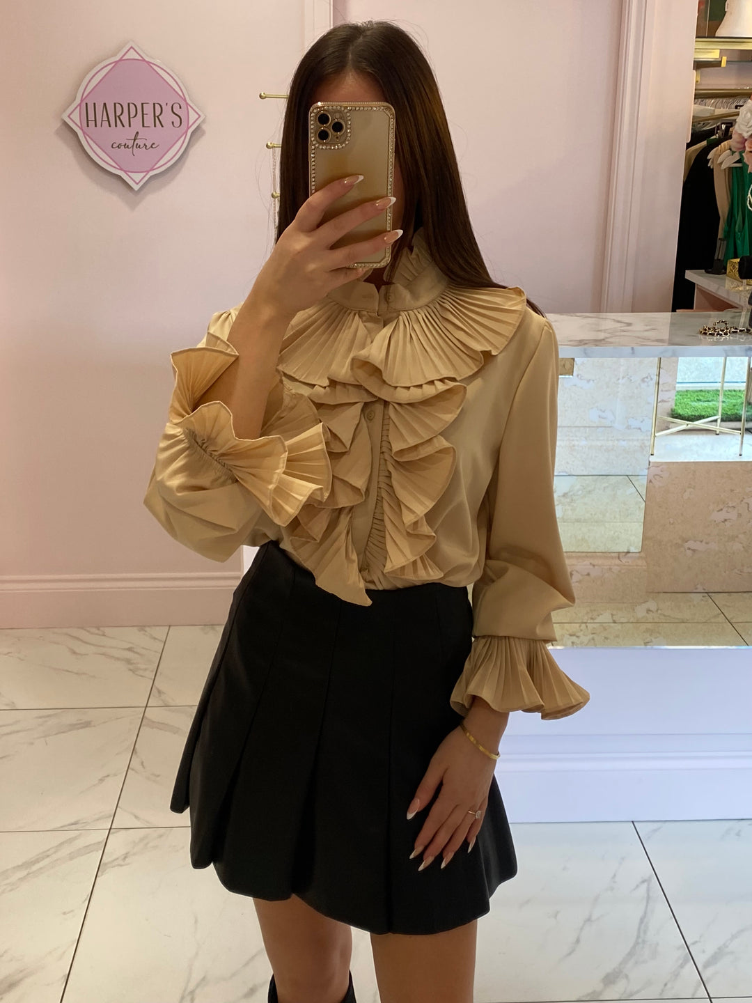 Ella Ruffle Detail Blouse