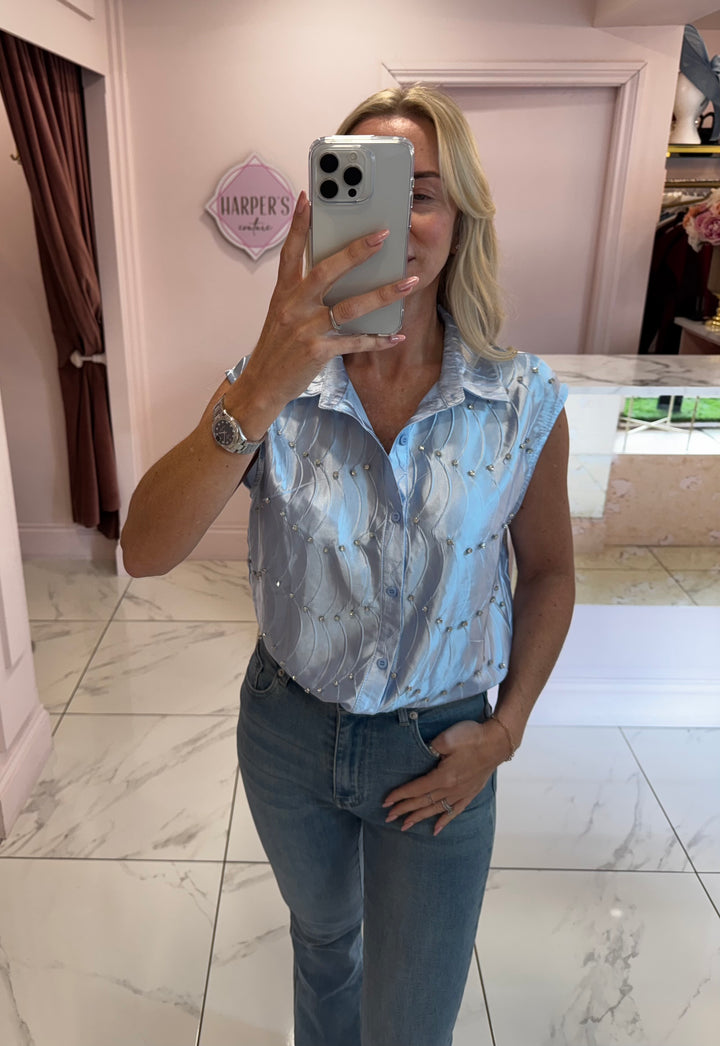 Stell Diamanté Detail Shirt