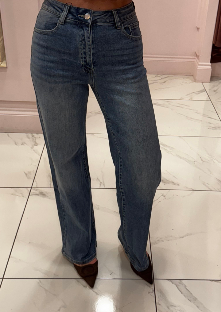 Josie Dad Fit Wide Jeans