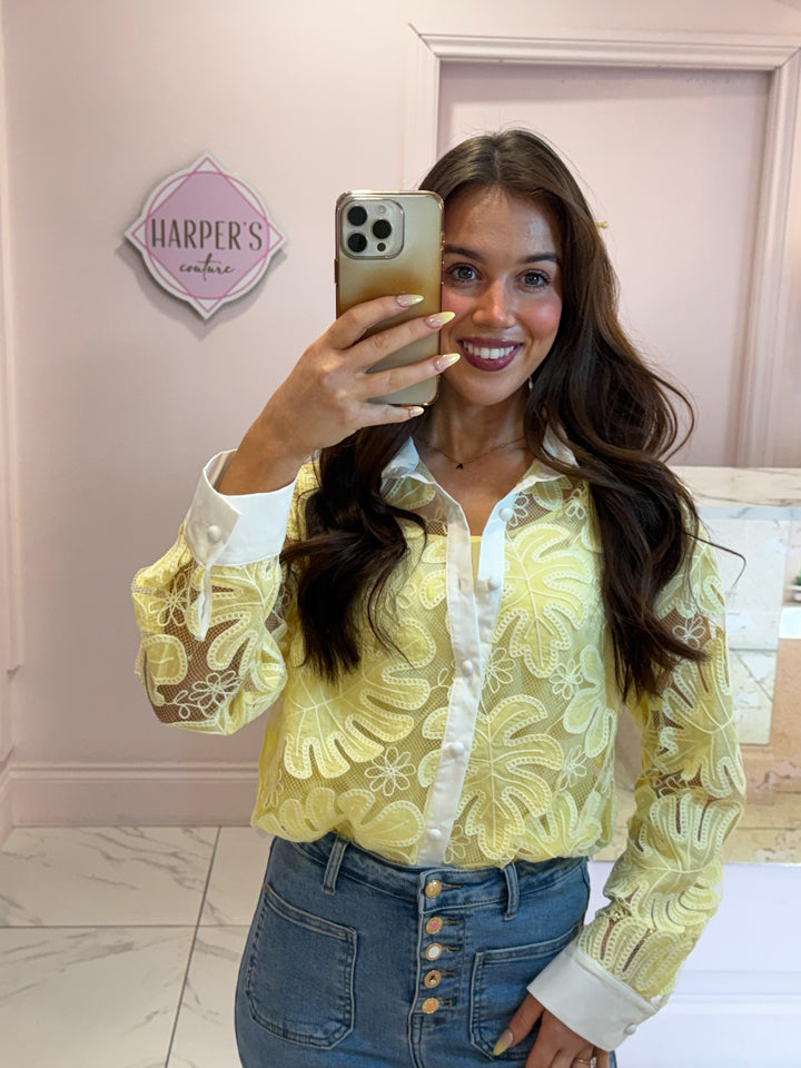 Edie Embroidery Detail Shirt Blouse