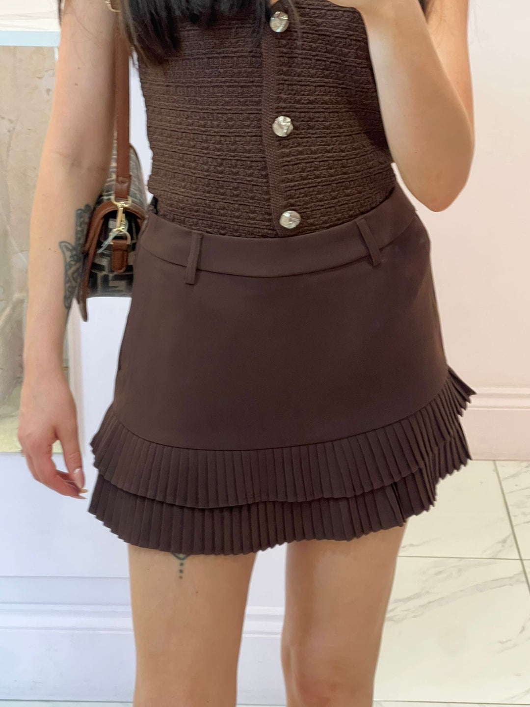 Jessie Pleated Detail Skort
