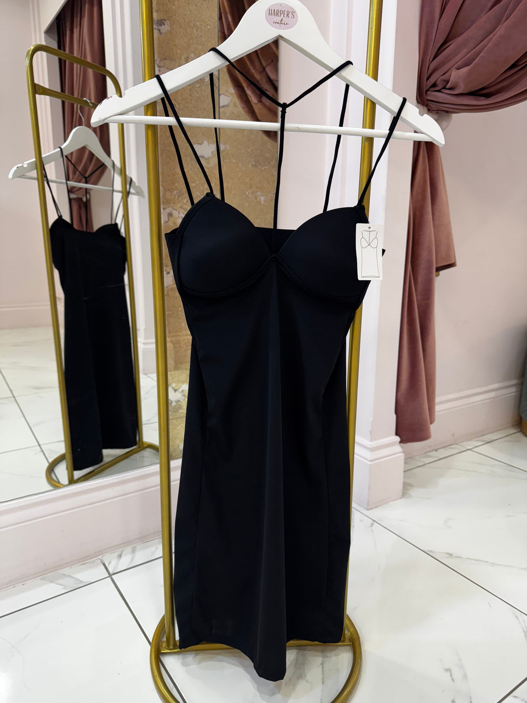 Slinky Shapewear Slip Dress strap detail