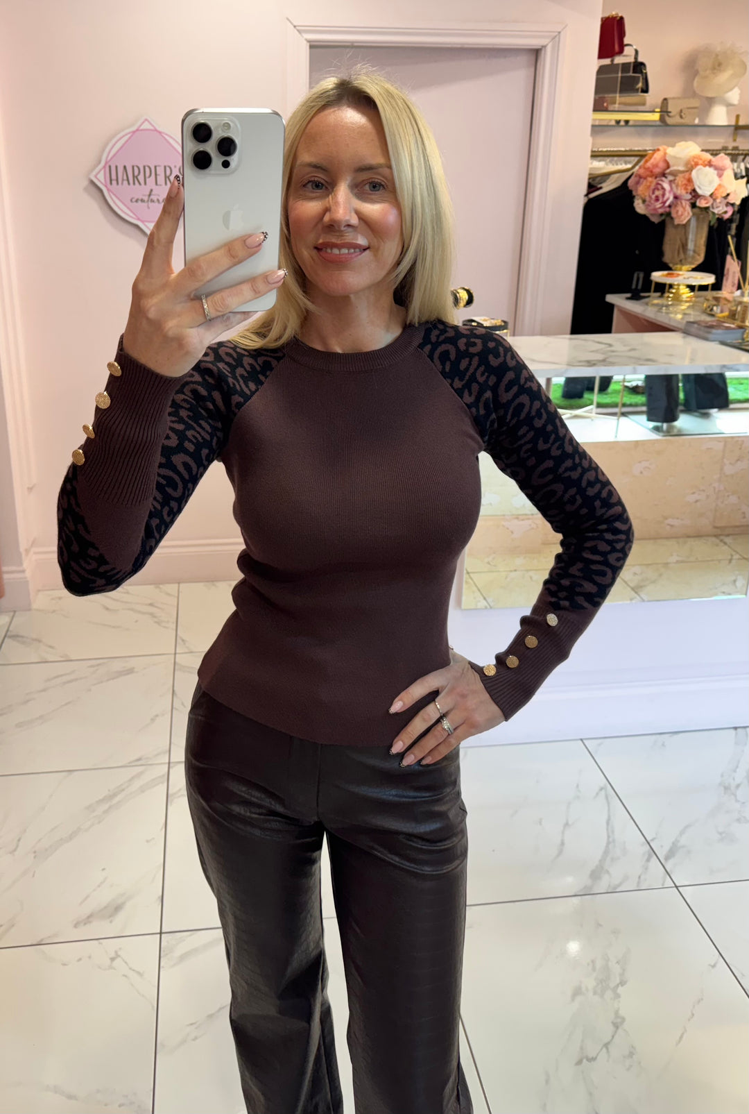 Kara Gold Bead & Fluted Sleeve Detail  Bodysuit