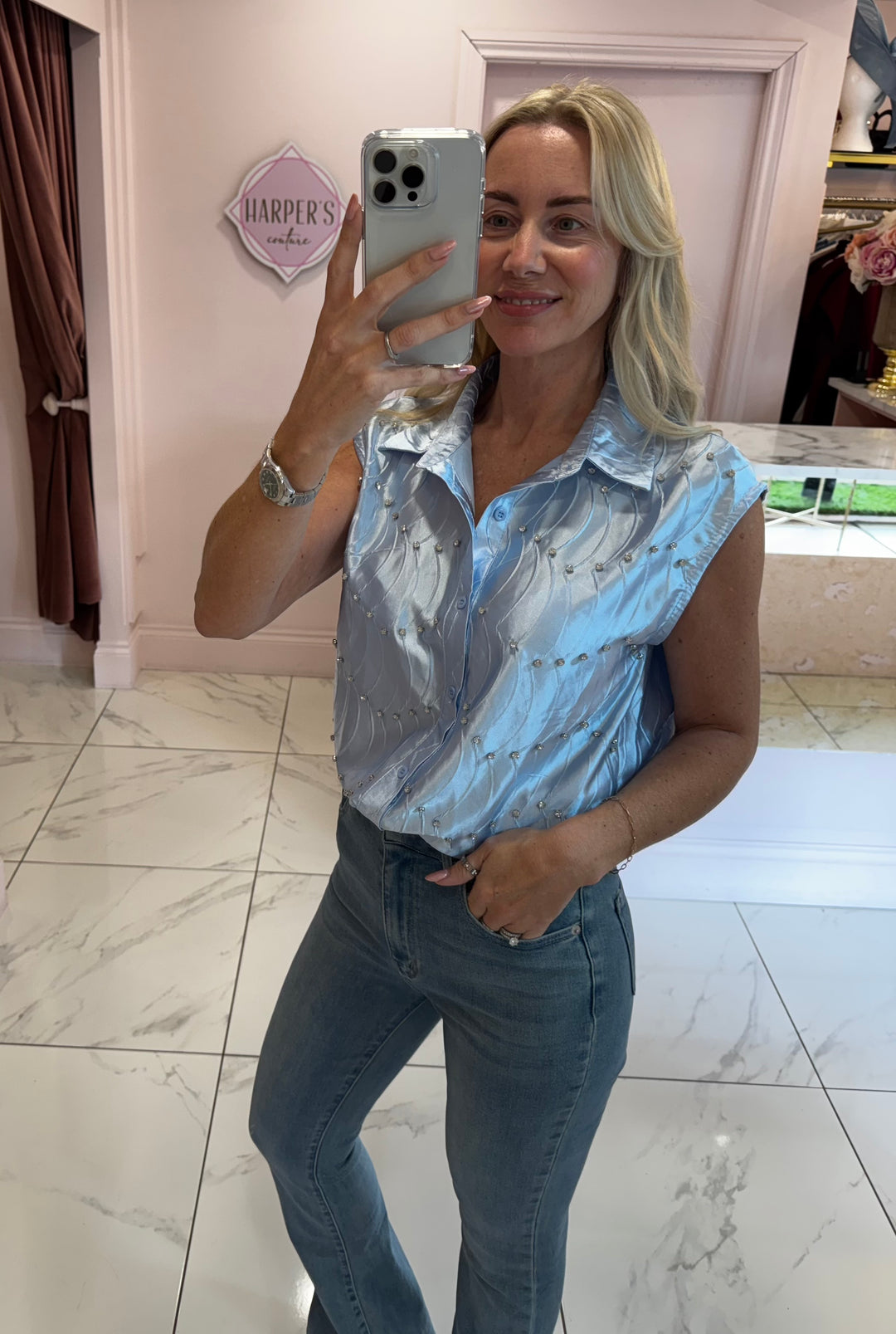 Stell Diamanté Detail Shirt