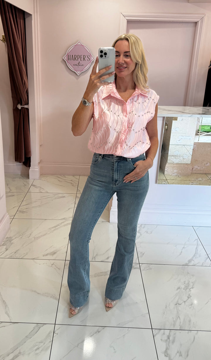 Stell Diamanté Detail Shirt
