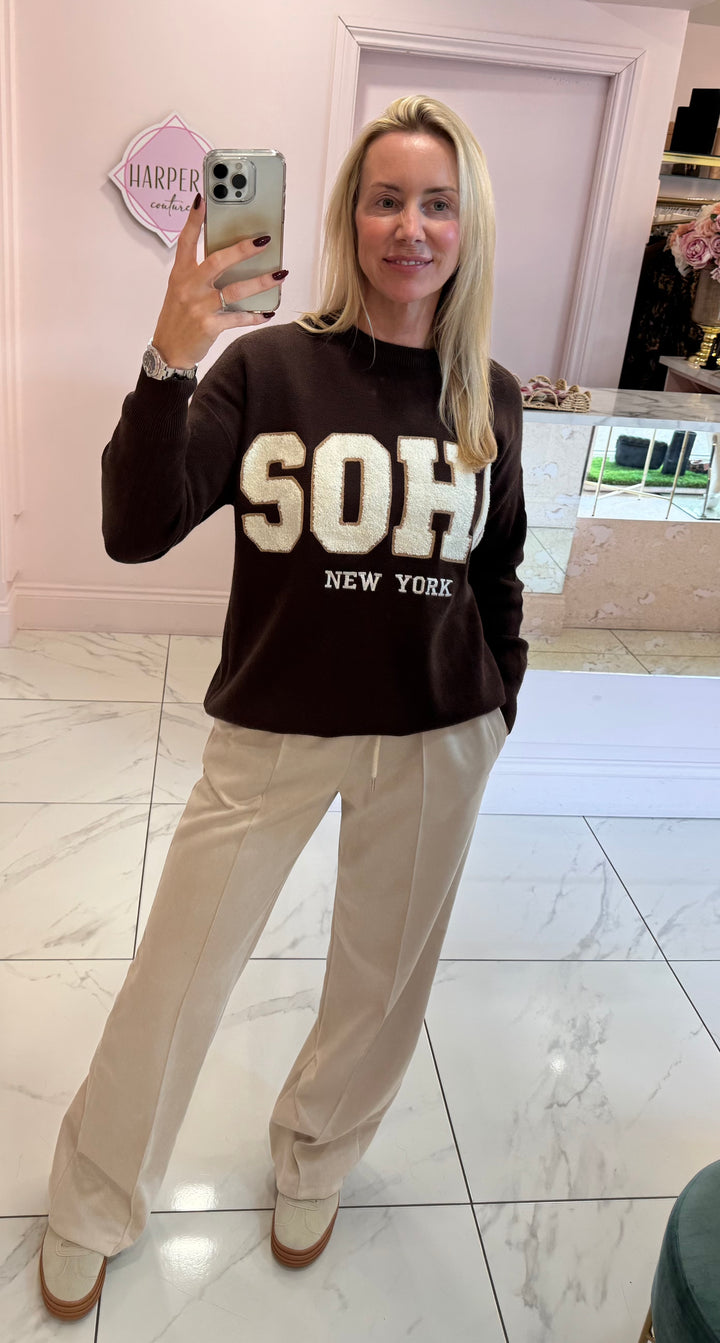 Suede Alex Super Soft Seam Front Trousers