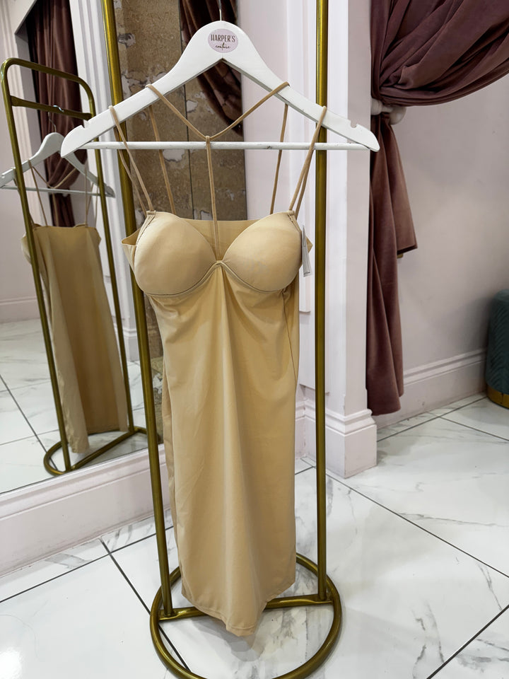Slinky Shapewear Slip Dress strap detail