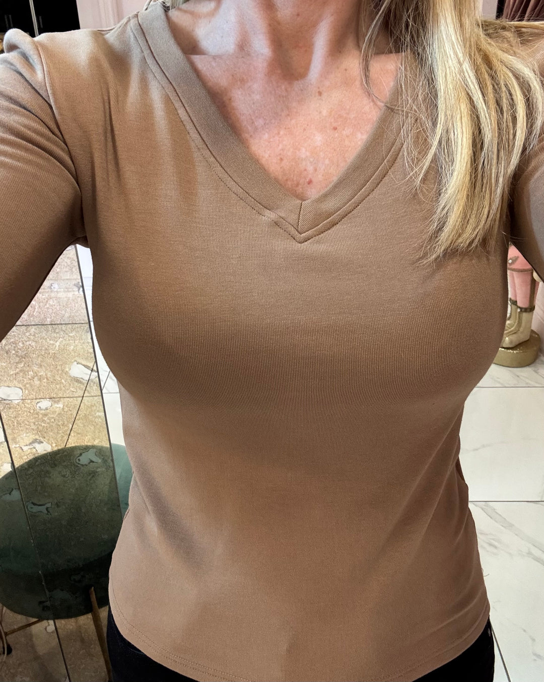 Lottie V Neck Long Sleeve Top