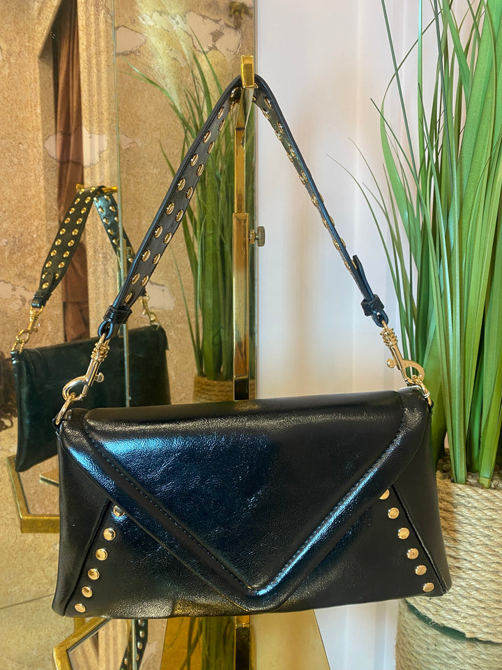 Lexi Envelope Bag With Gold Studs