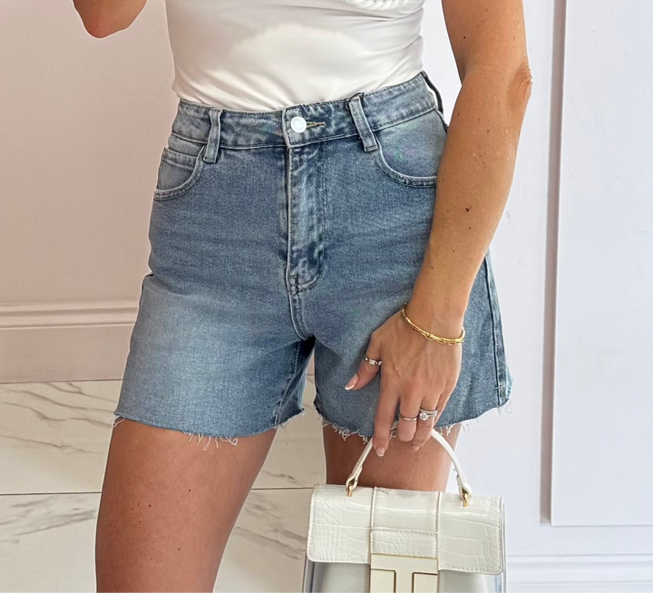 Tilly Denim Raw Hem Shorts