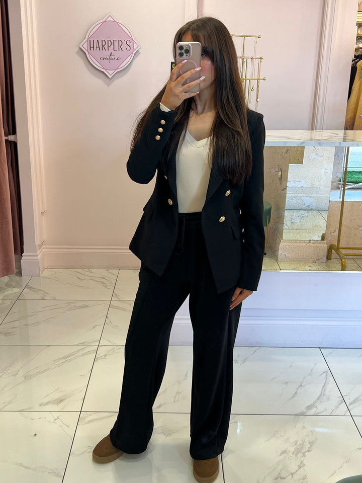 Alena Gold Button Inspired Blazer