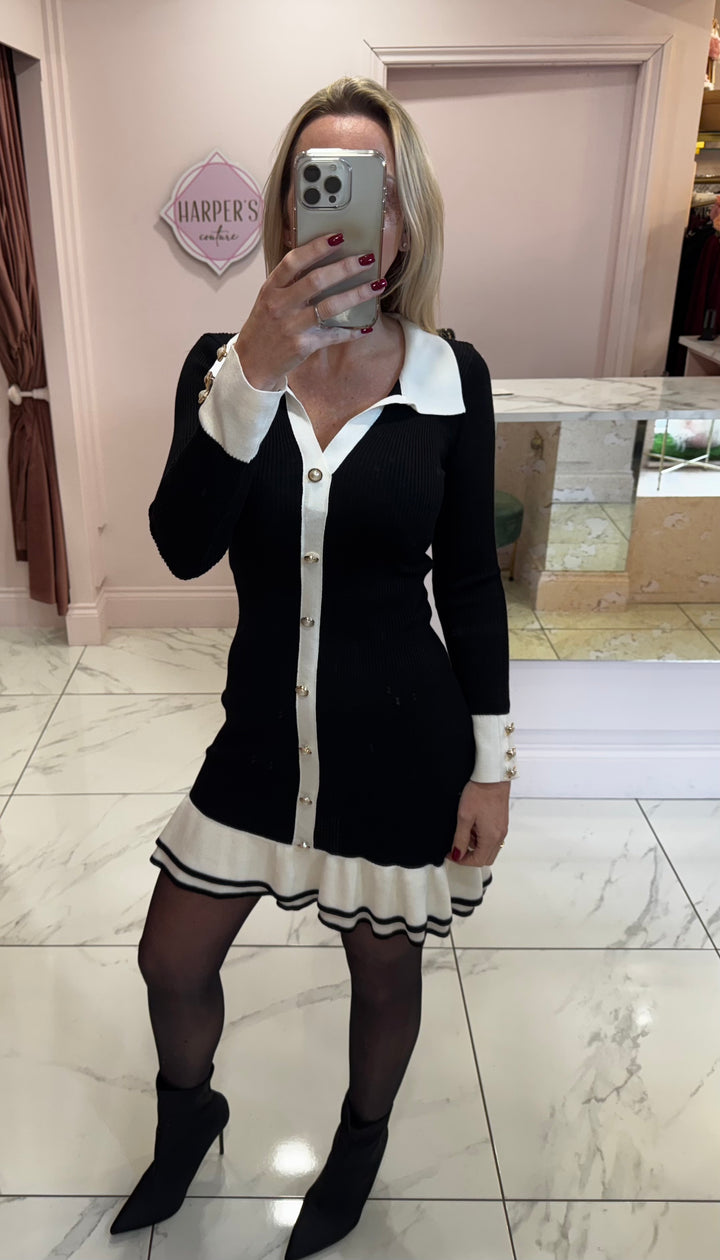 Julia Monochrome Knit Dress