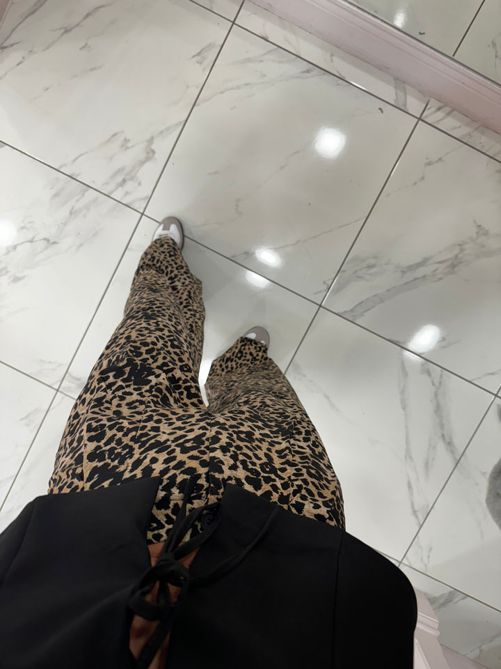 Poppy leopard print trousers