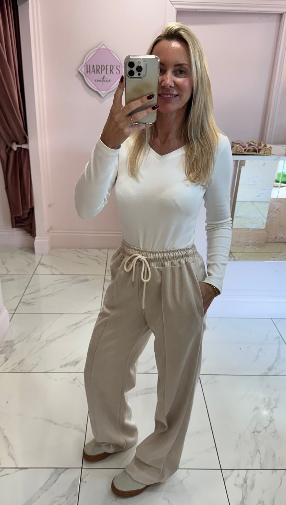 Suede Alex Super Soft Seam Front Trousers