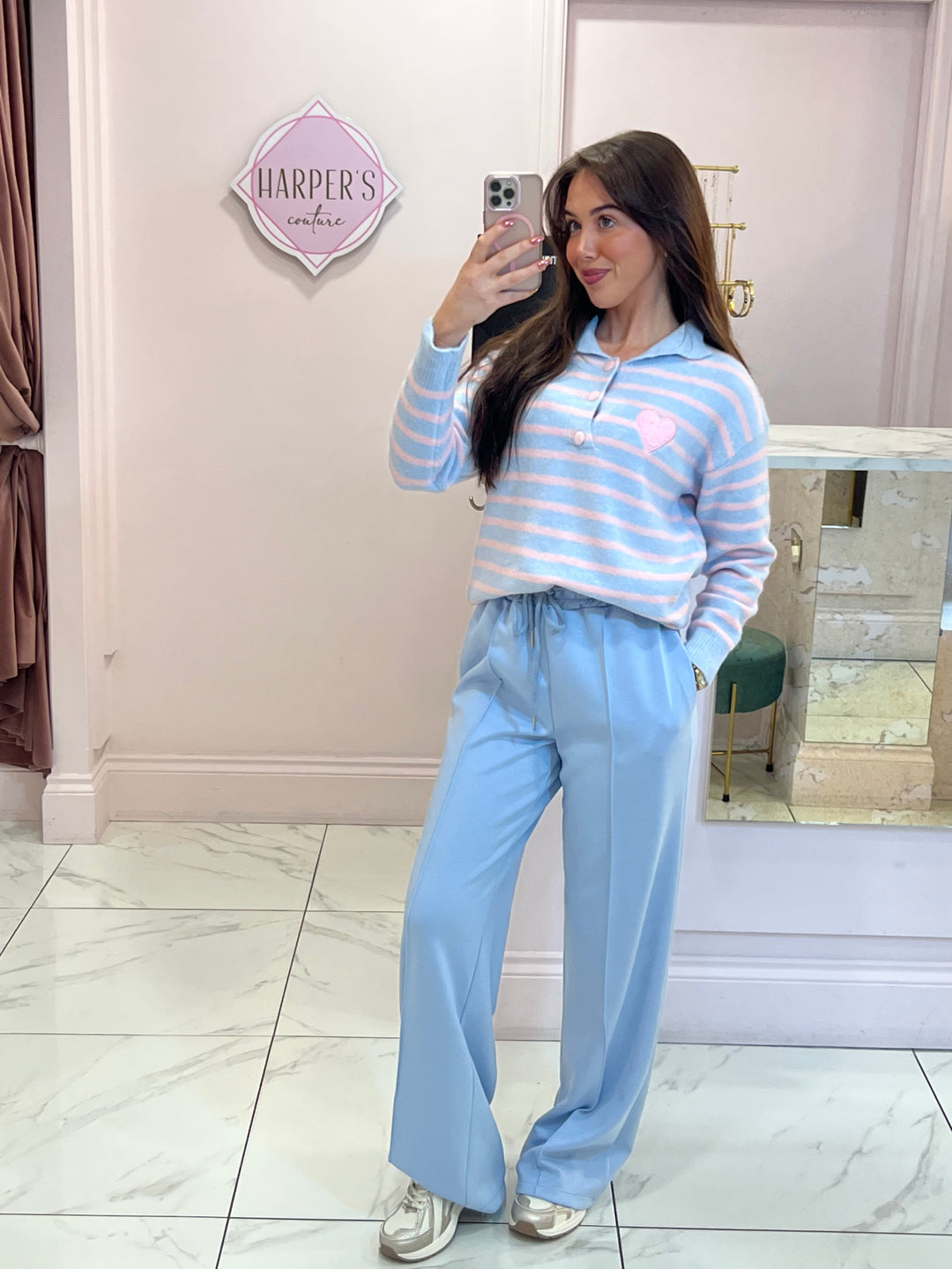 Minnie Striped Heart Jumper