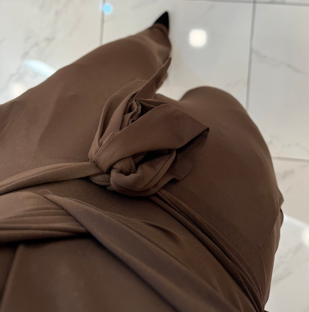 Mitzy Chocolate Slinky Jumpsuit