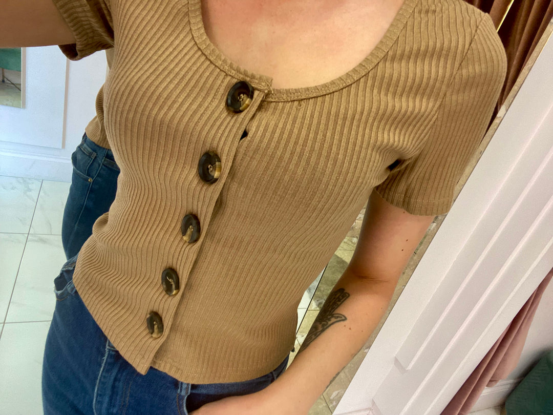 Scarlett Button Detail Top