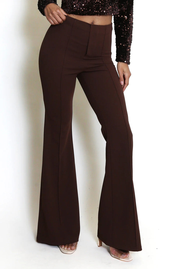 Livia Flare Hem Seam Front Trousers