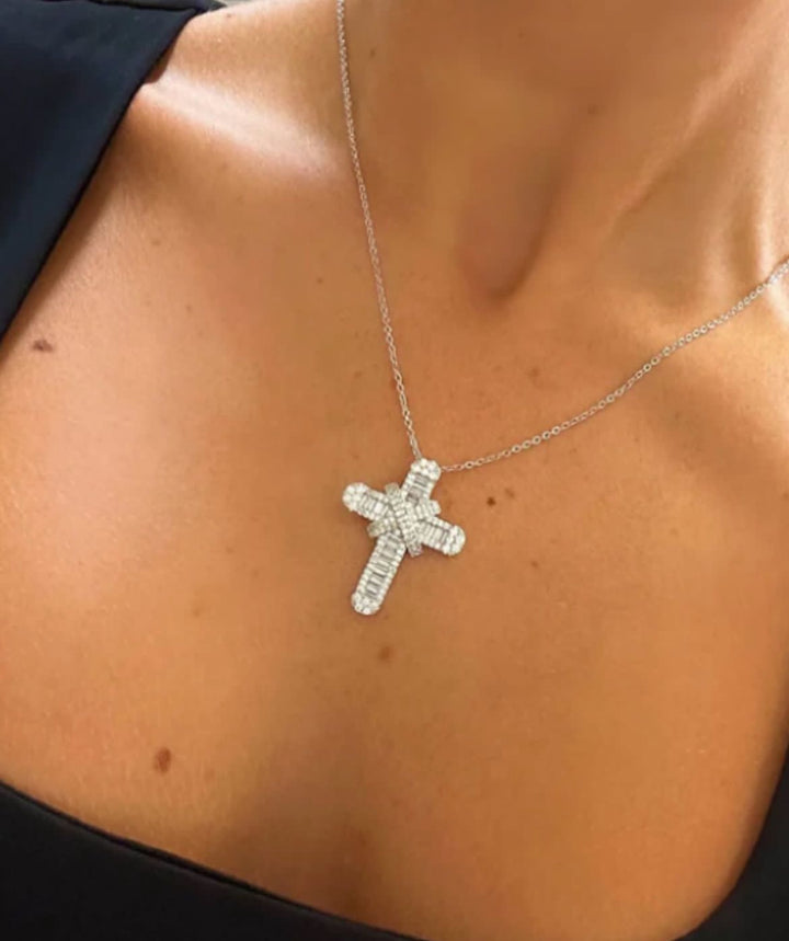 Mia Diamanté Cross Necklace